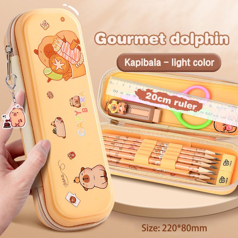 

Мультяшный пенал большой емкости Capybara пенал сумка многофункциональный милый студент канцелярские принадлежности органайзер школьные принадлежности подарок