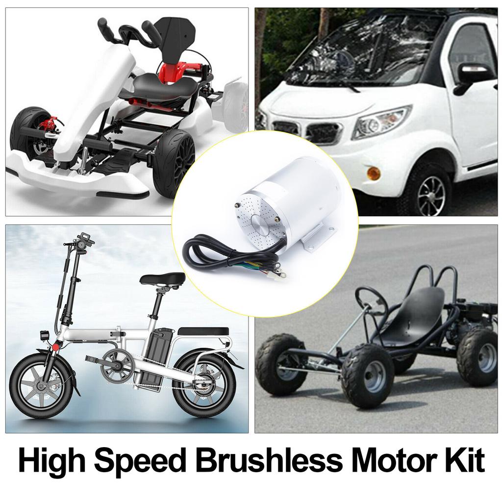 48V 2000W Electric Brushless Motor Kit High Speed Power Motor Set Controller Throttle Grip for DIY Modification