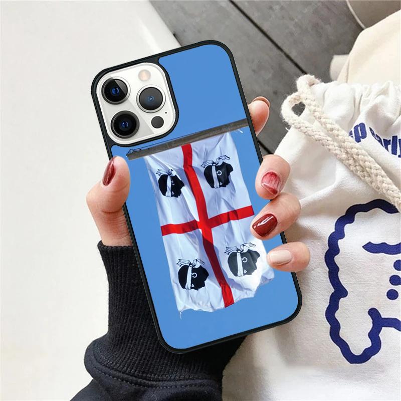 Flagge von Sardinien Handyhülle Cover Für iPhone 17 Air 12 Plus Max für iPhone 17 Air 15 16 11 13 14 Pro Max Fundas