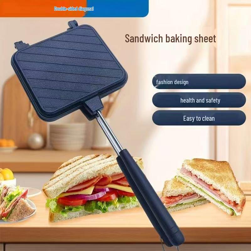 Non-stick Double-sided Cross-shaped Sandwich and Grill Pan