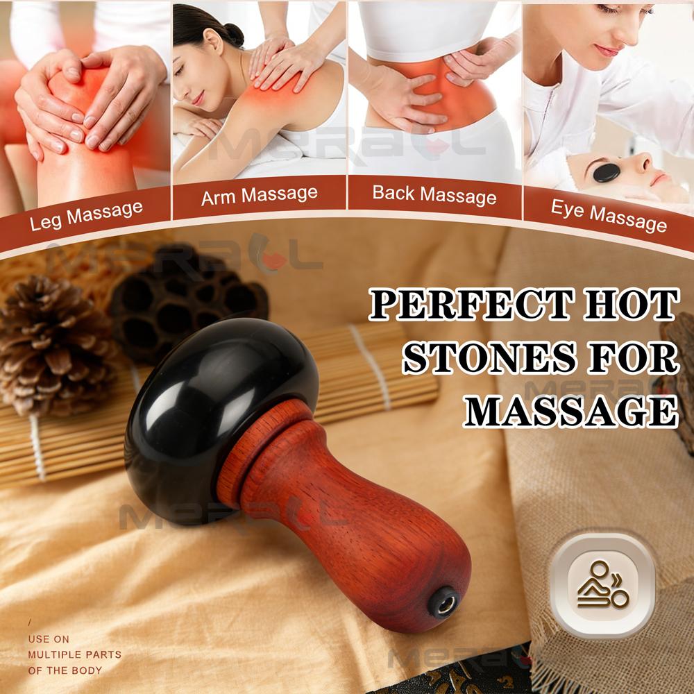 Meridian Bianstone Electric Hotstone Warming Moxibustion Device Scraping Spa Guasha Massage Machine Body Guasha Anti Cellulite