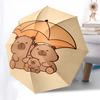 Capybara Themed Travel Umbrella-8 Ribs Automatic Opening and Closing, Portable Folding Design, Compact and Stylish Umbrella Suitable for Out