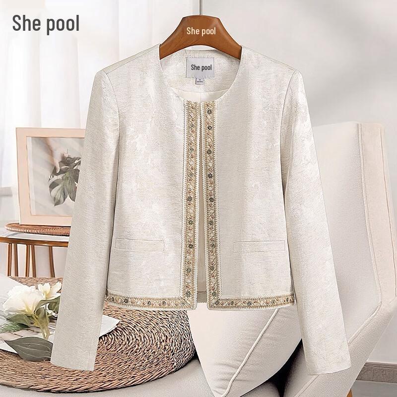 

Женская короткая куртка в китайском стиле из смесового льна M