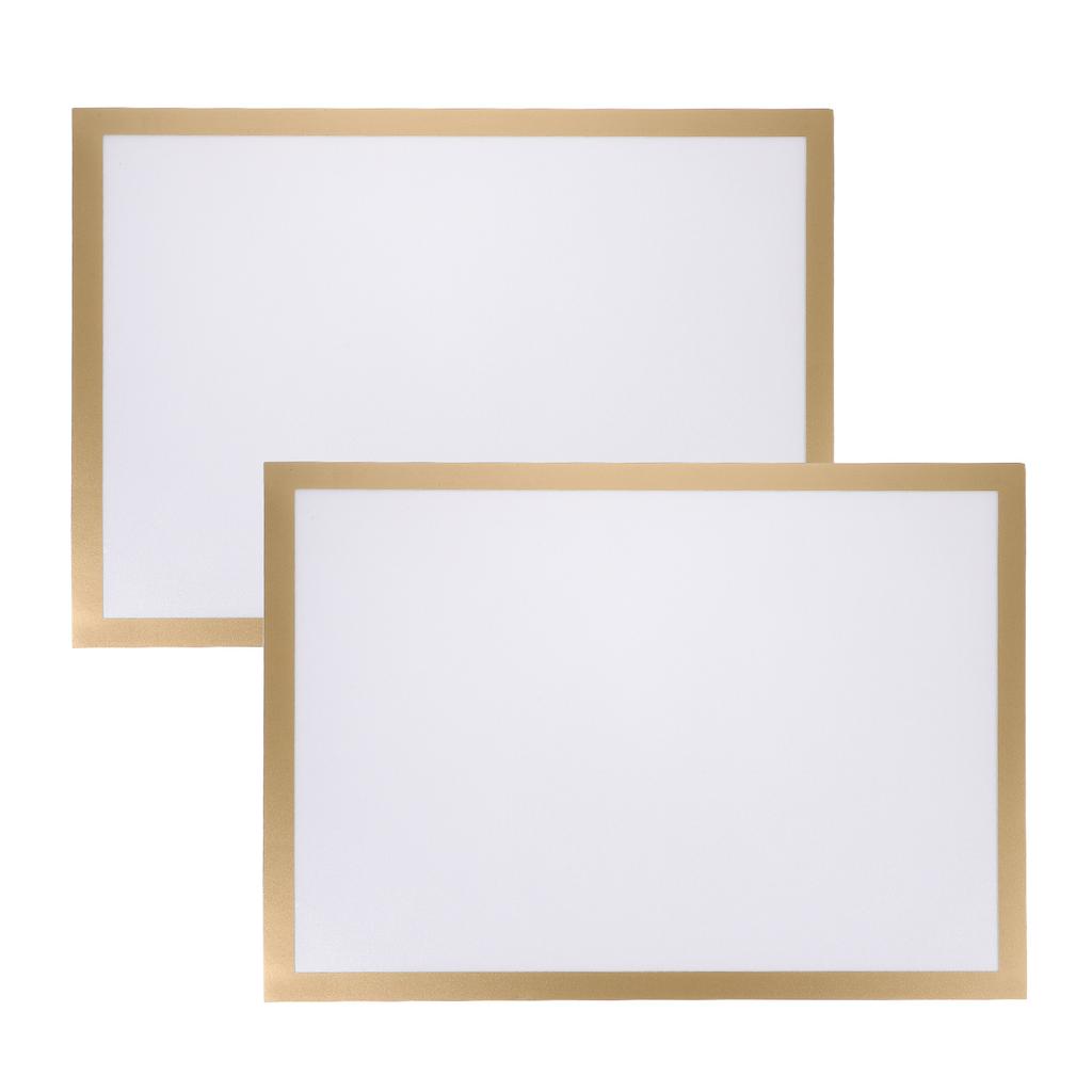 2Sets Magnetic Photo Frames Premium Plastic Home Display Frames for Paintings Photos Certificates Adhesive Self-Adhesive