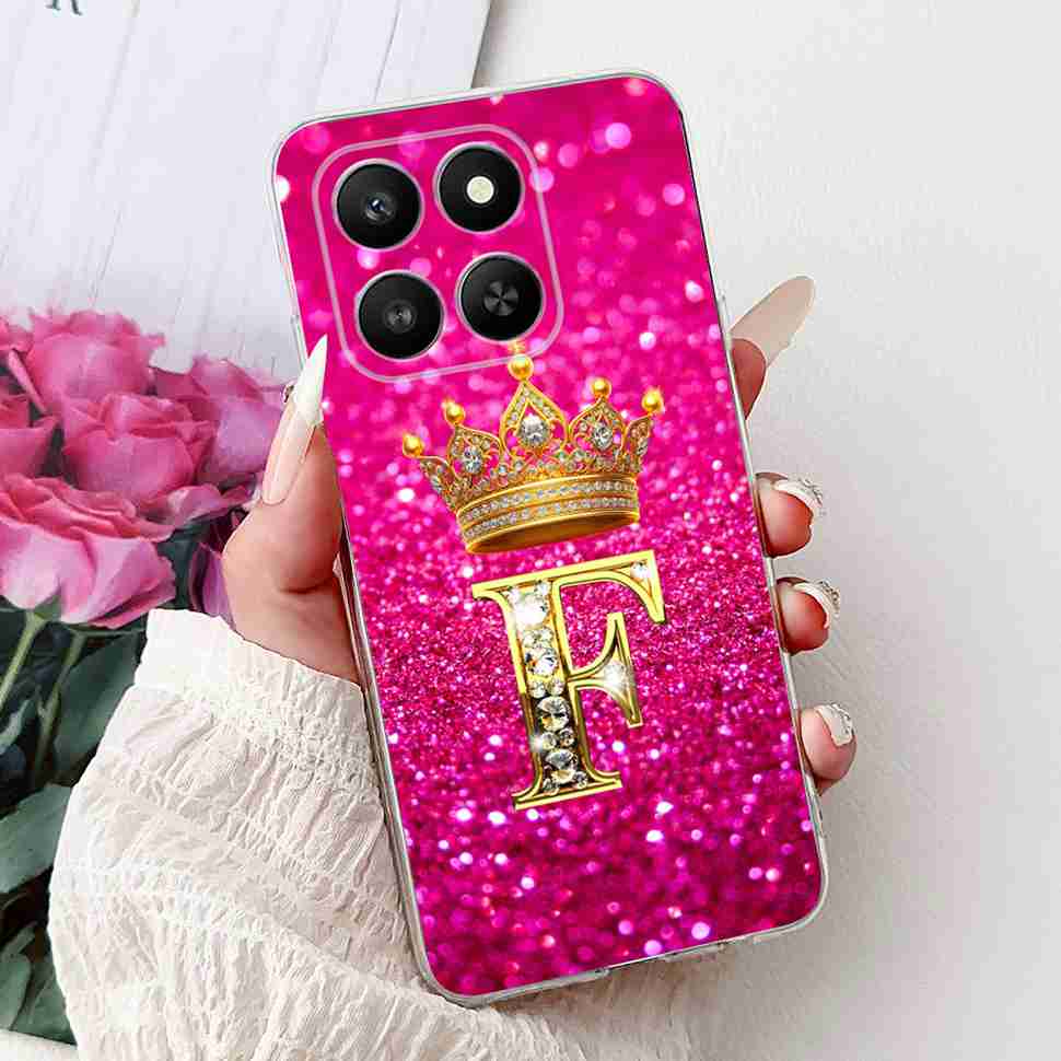 6.77" For Honor 400 Smart 5G LGN-NX1 Case Fashion Crown Flower Soft Silicone TPU Cover For Huawei Honor 400Smart 5G Phone Cases