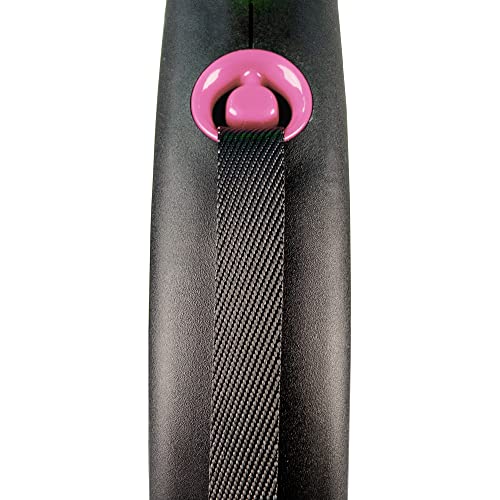 Flexi Schwarzes Design-Klebeband, Groß (Unter 50 kg), 5m, Pink [Hundeleine]