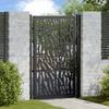 Black Garden Gate 105X155 Cm Steel Construction