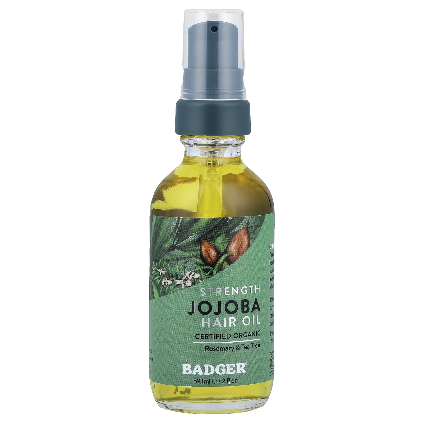 

Jojoba Hair Oil, Rosemary & Tea Tree, 59.1 Ml (2 Fl Oz)