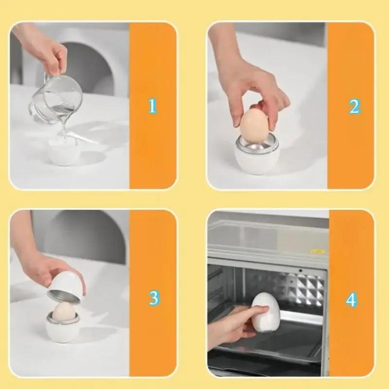 New Microwave Eggs Steamer Boiler Cooker 1/4 Eggs Capacity Easy Quick 5 Minutes Hard Or Soft Boiled Cooking Tools Kitchen Supply