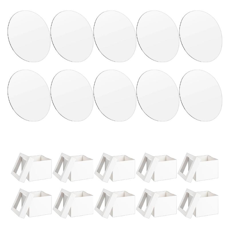 

Pack of 10 Sturdy Cakes Boxes Having Clear Cover and Window Design for 8 10 12inch Cakes User Friendly Paper Durable 8IN