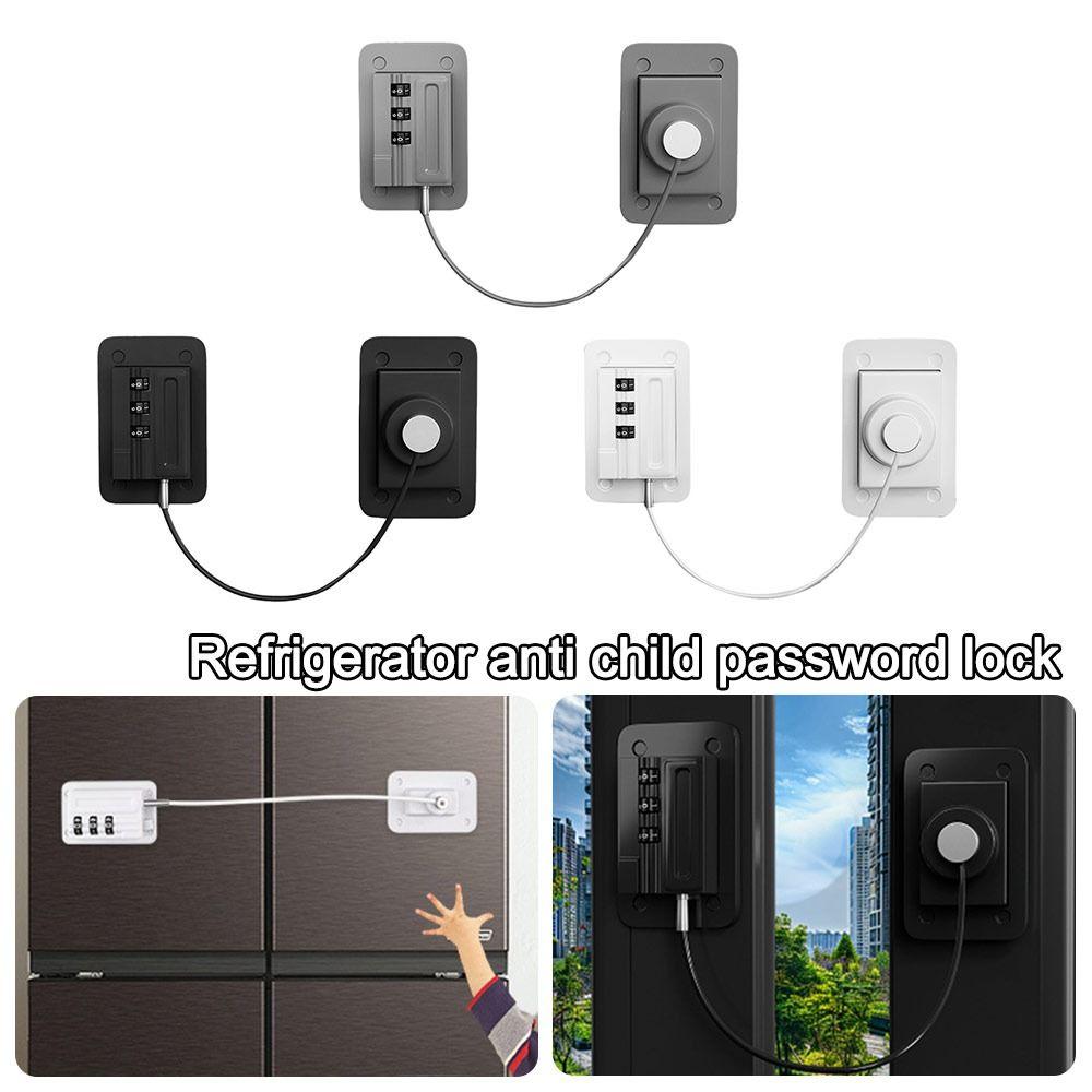 Adjustable Refrigerator Door Coded Lock No Drilling Window Digital Password Lock  for Home
