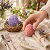 3D Printed Flower Relief Eggs Floral Easter Egg Ornament, Embossed Spring Window Display Accents Tabletop Decor, Desktop Figurine for Holiday
