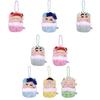 Lovely Crayon Shin-chan Character Plush Keychain Pp Cotton Filled 10cm