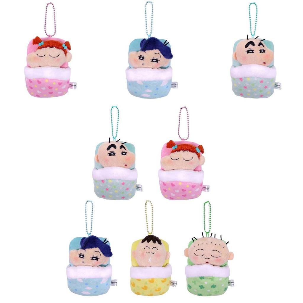 Lovely Crayon Shin-chan Character Plush Keychain Pp Cotton Filled 10cm