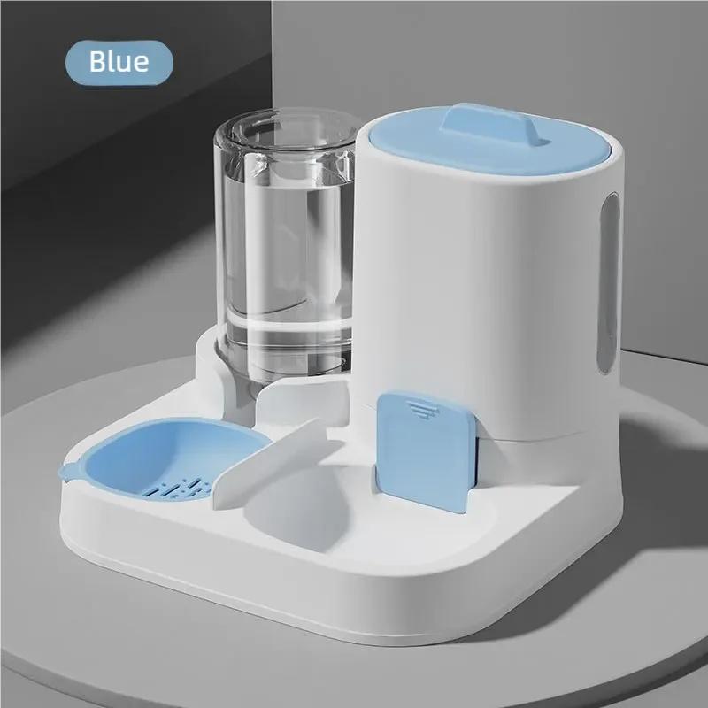 2 in 1 Automatic Gravity Cat Feeder Water Dispenser Spill-Proof Large Capacity One-Piece Design Pet Food Bowl Supplies 5