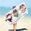 1Pc Watercolor Christmas Gnomes Collection Beach Towel Microfiber Beach Towel Thin Absorbent For Beach Swimming Yoga Bath Sports