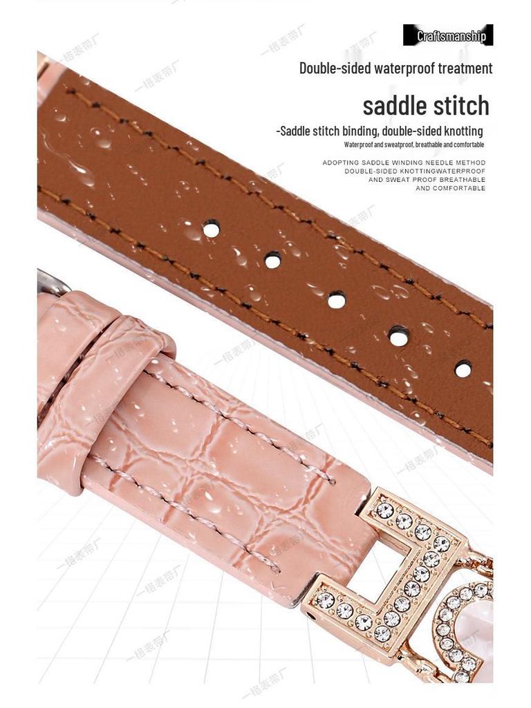 Vierblättriges Kleeblatt Lederarmband für Apple Watch (Kompatibel mit iWatch Serie 5-10) - Damenmode Uhrenarmband