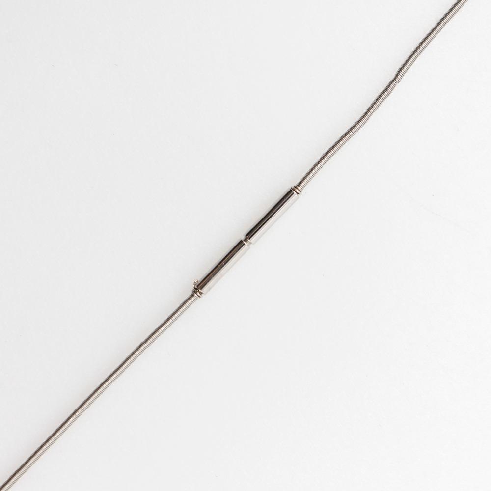 HERMES Cardue Ash Necklace H cube Silver metallic 8.2g Women Used