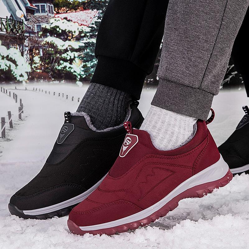 Winter velvet thickened elderly shoes women's shoes mother shoes father men's shoes middle-aged and elderly walking shoes casual shoes cotton shoes