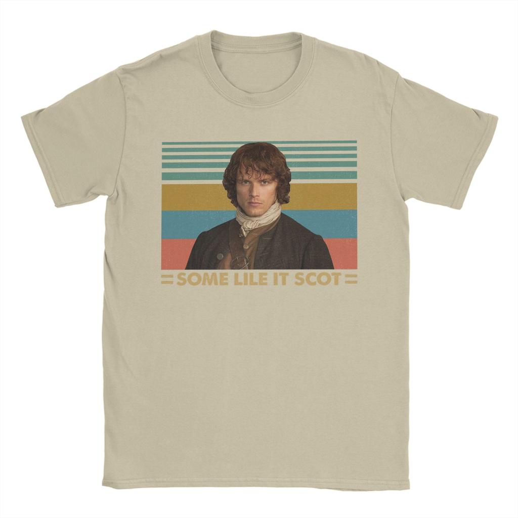 ZX Outlander Theme Some Like It Scot TShirts for Men Vintage 100 Cotton Tee Shirt Crew Neck Short Sleeve T Shirts Graphic Clothes