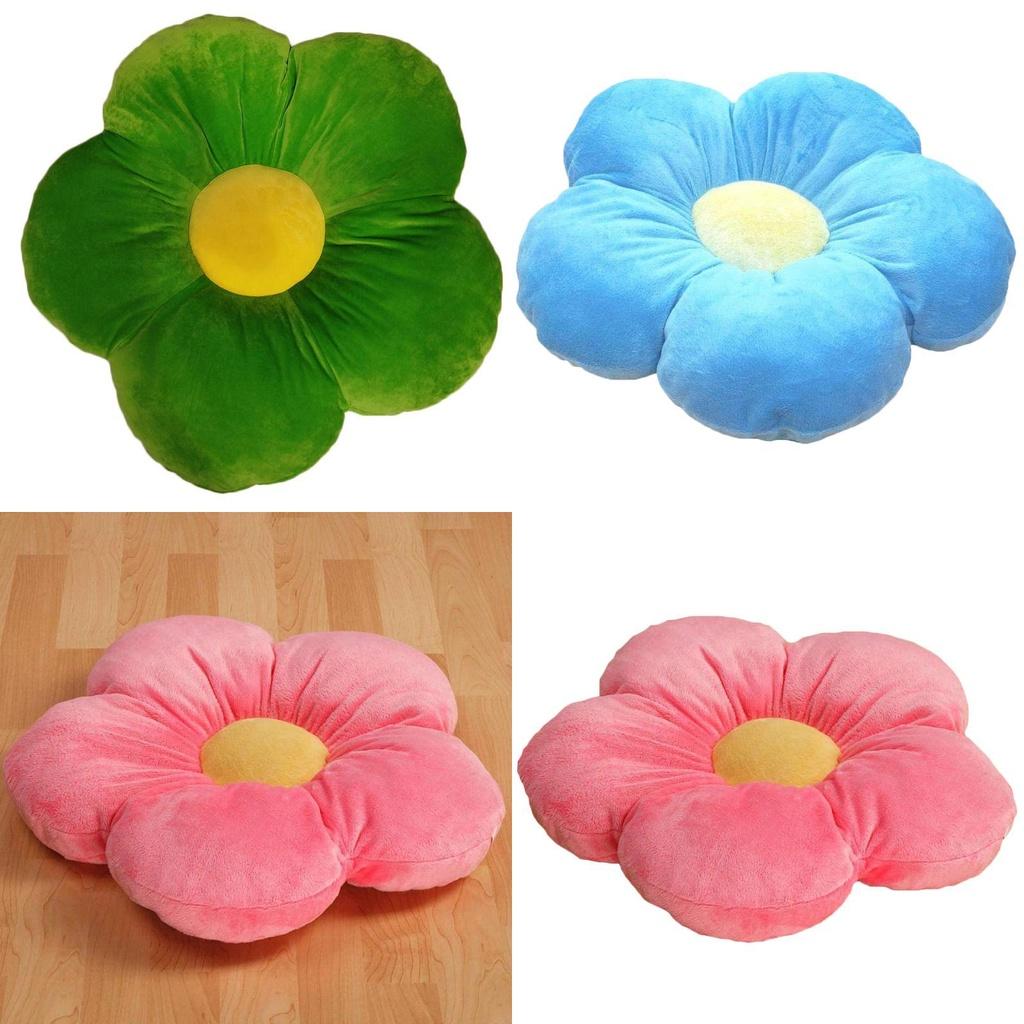Cute Flower Cushion Home Decor Plush Toy With Colorful 6 Petal Cartoon Design