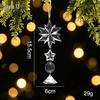 Crystal Clear Acrylic Snowflake and Icicle Christmas Tree Ornaments