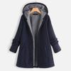 Women Hoodie Plus Size All Match Autumn Winter Solid Color Warm Coat Streetwear