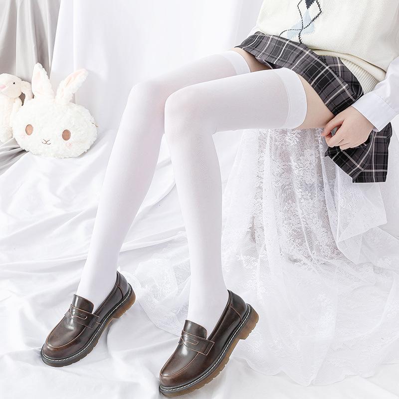 Sexy Sex Temptation Lace Ultra-Thin Stockings Transparent Stockings Oil-Shiny One-Piece Women'S Knee Suspenders Lace