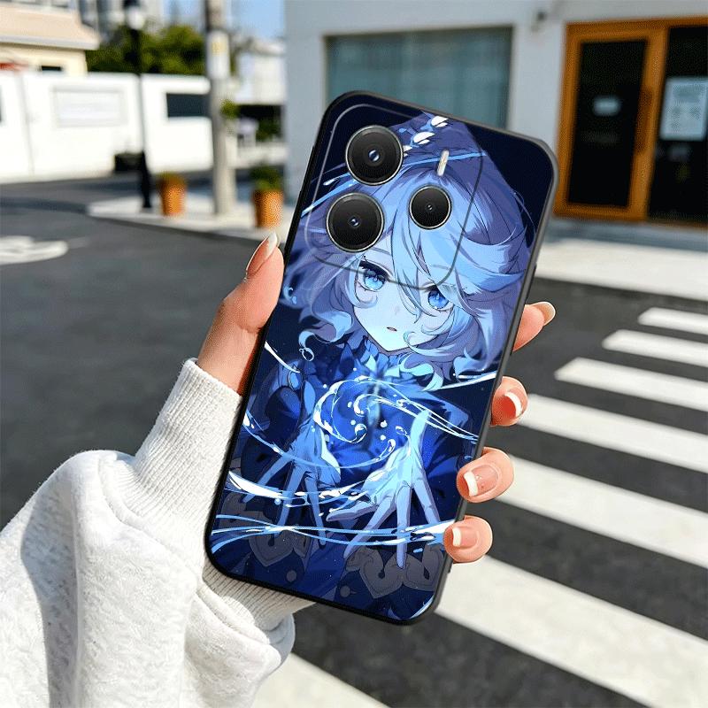 Genshin Impact Furina Soft Phone Case for Xiaomi Redmi Note 12 13 14 15 Pro Plus 11 12S 11S 11T 10 4G Black Cover Back Shell