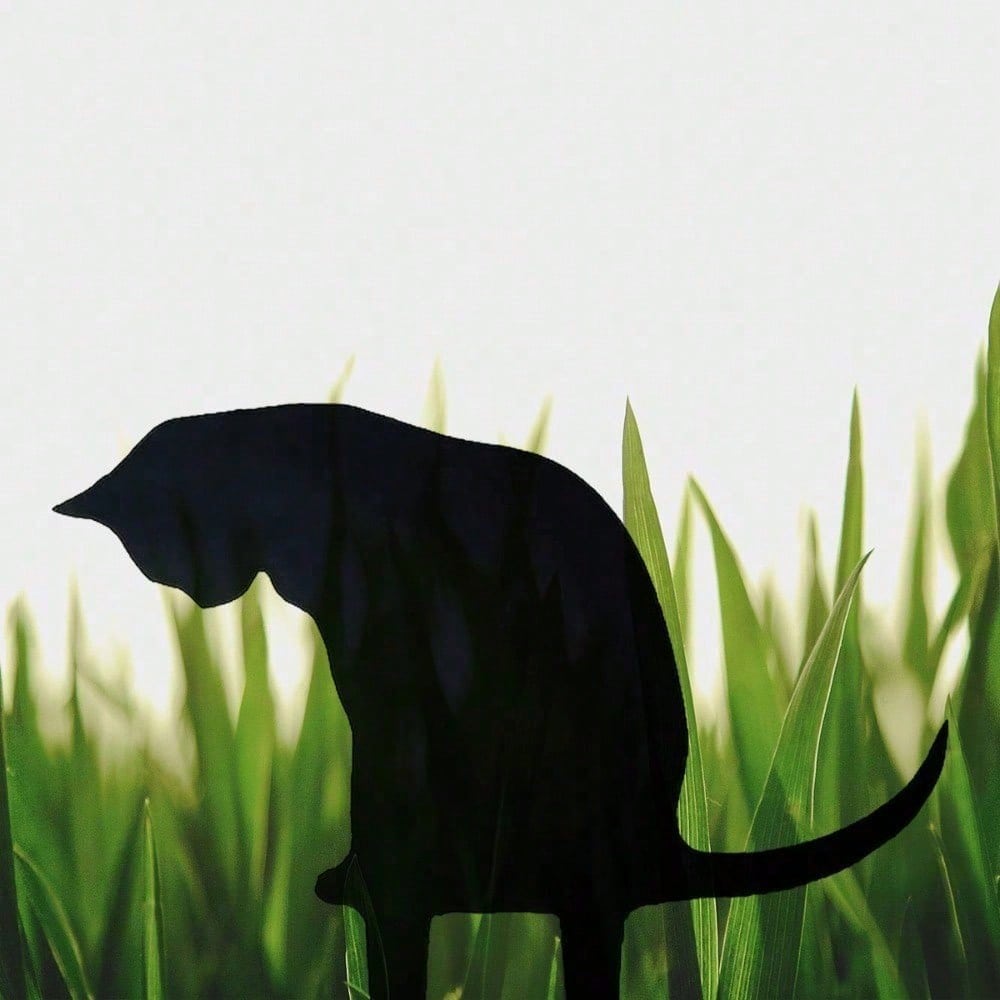 Gothic Black Cat Metal Wall Art, Spooky Weather-Resistant Halloween Decor for Patio & Bedroom