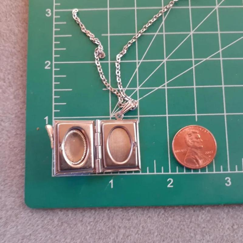 Готическое ожерелье-локет в виде книги с летучей мышью, Готические украшения, Готическое ожерелье, Летучие мыши, Вампирские украшения, Подарок для книголюба