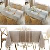 Elegant Ins Style Tablecloth In Striped Grey And Brown For Modern Dining Decor