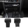 2X Black Carbon Fiber Interior Gear Shift Knob Trim For 2007-10 Jeep Wrangler JK