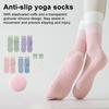 1 Pair Yoga Socks with Non-slip Gripper Breathable Moisture-Wicking Ballet Dance Fitness Pilates Athletic Gym Sports Mid-calf Cotton Socks