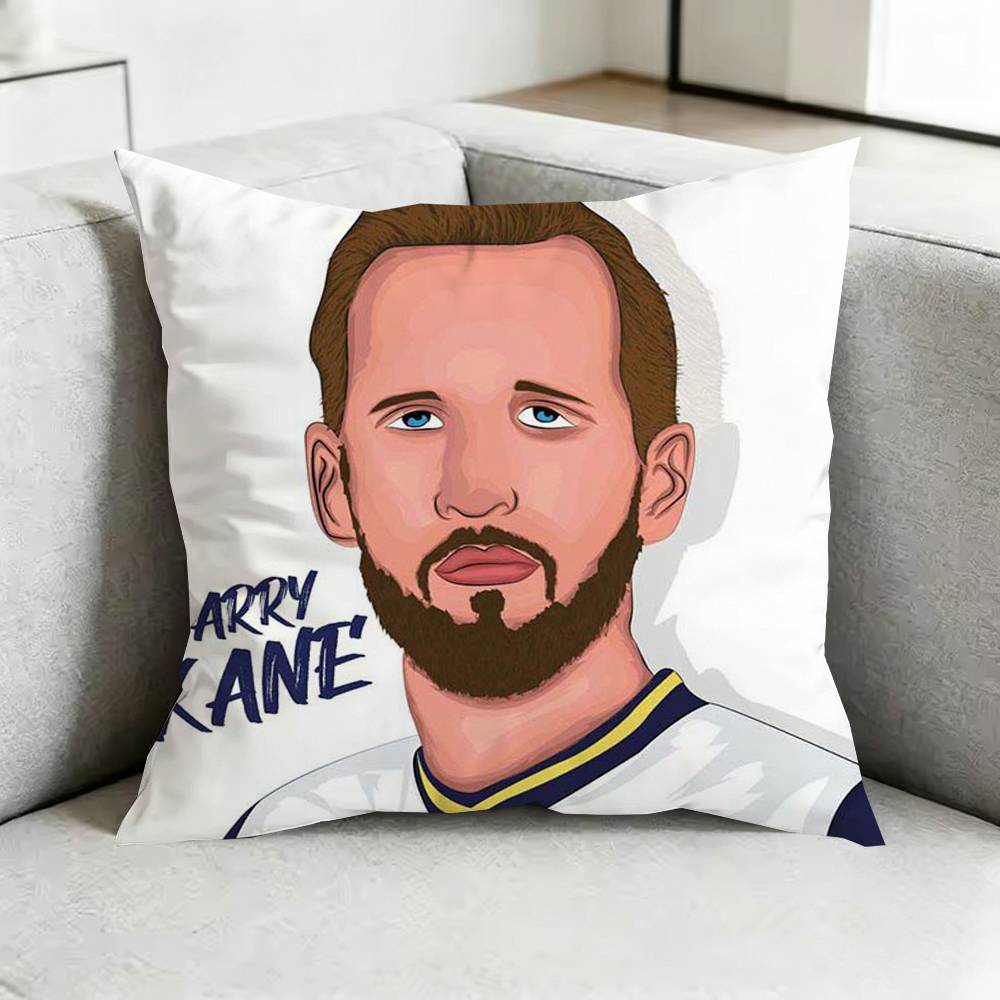 Harry kaneE Football Cartoon Pillow Case Square DoubleSided Sofa Cushion Cover Bedroom Bedside Pillow Gift