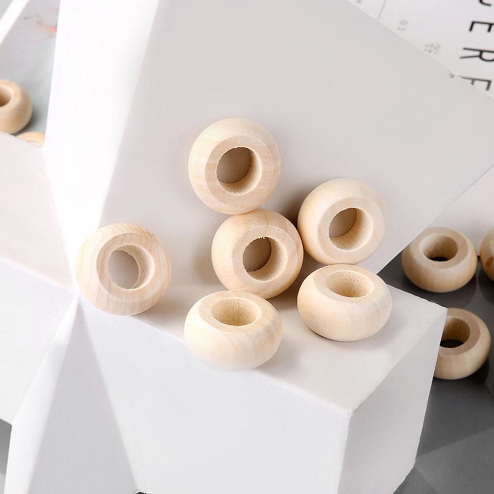 

15 шт. Большие бусины в форме ронделей 30x15 мм из натурального дерева, свободные, ручной работы, с большими отверстиями, для DIY поделок, деревообработки, аксессуары для изготовления ювелирных изделий 30x15mm-15pcs