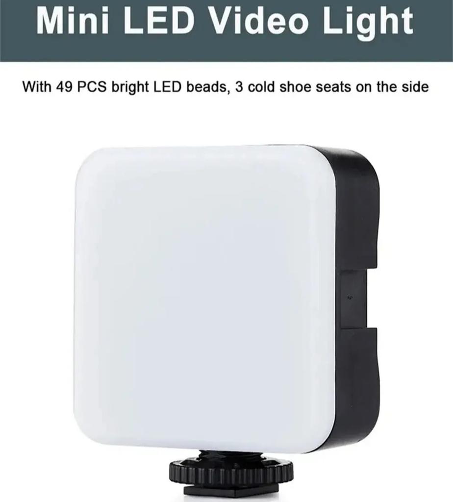 Portable LED Phone Tripod Kit: Handheld Mini Tripod with Mic & Fill Light for Live Streaming