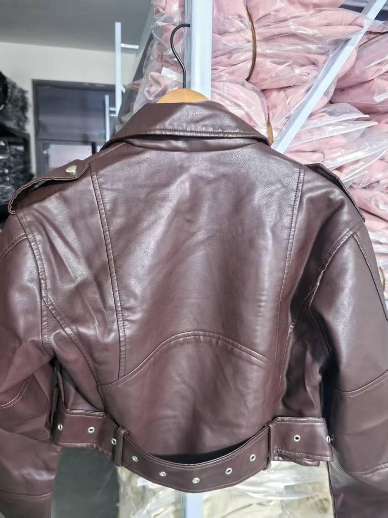 2025 Autumn/Winter Retro Fashion Women's Short Motorcycle Jacket