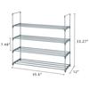 4 Tiers Shoe Rack Shoe Tower Shelf Storage Organizer For Bedroom, Entryway, Hallway, and Closet Gray Color
