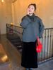 Women's Plus Size Fashionable Pullover Sweater with Detachable Scarf