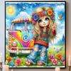 Lovely Girl Full 5D DIY Pearl Gem Art Diamond Painting Kits for Adults/Beginners Gift Idea Home Decor 11.81x11.81in