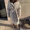 Winter Warm Coat for Women Windproof Hooded Long Jacket With Pockets Women's Full Zip Padded Coats Casual Warm Quilted Thick Jackets Outwear