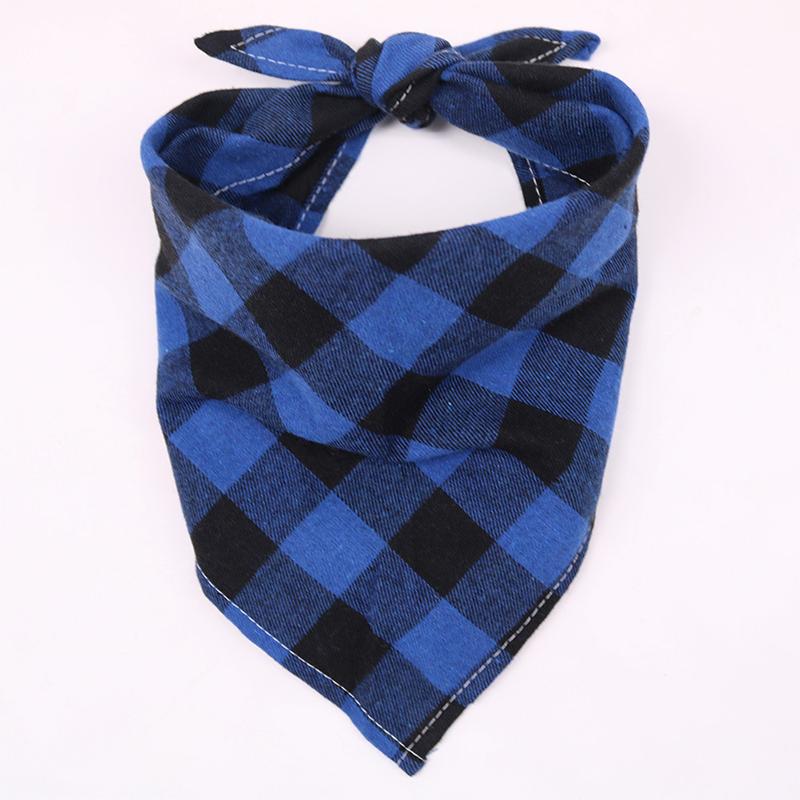 Bandanas para Perros Bufanda Grande para Mascotas Bandana Para Perro Algodón Cuadros Lavable Pajarita Collar Gato Cachorro Bufanda Triangular Babero Accesorios para Perros