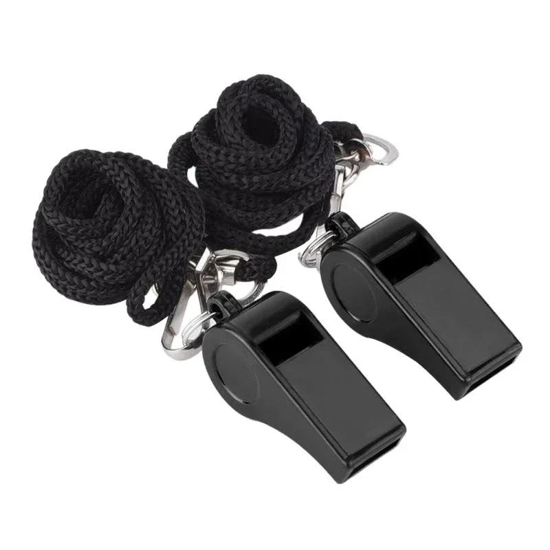 New High Quality Black Whistle Referee Game Halter Outdoor Travel Hiking Whistle Suitable for Basketball Volleyball Games
