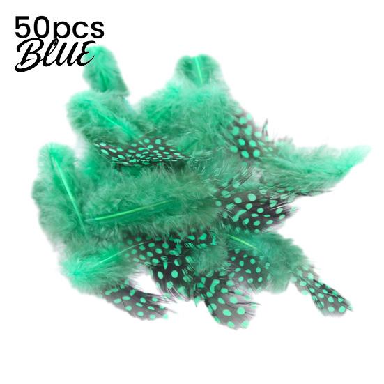 Feather Decorations for Colors 4.5-10cm Natural Chicken Guineahen Feathers Crafts 50Pcs Tail Bright Colored DIY