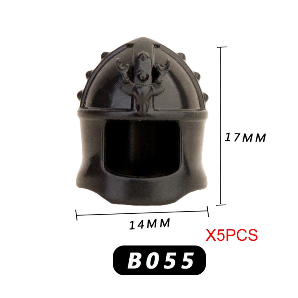 

MOC Building Blocks Medieval Warrior Roman Soldier Helmet King Crown Weapons Accessories Mini Bricks DIY Toy For Kids