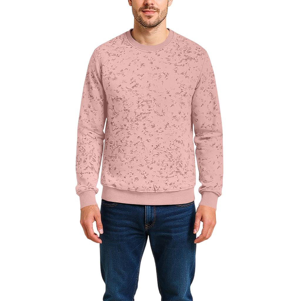 Pánská trendy volná mikina s kulatým výstřihem, dlouhý rukáv, pro volný čas