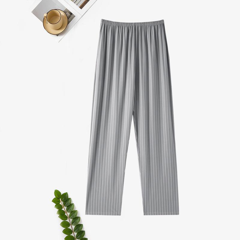 Men's 2024 Double Pocket Cotton Pajama Pants - Lightweight, Casual, Spring/Autumn Wear