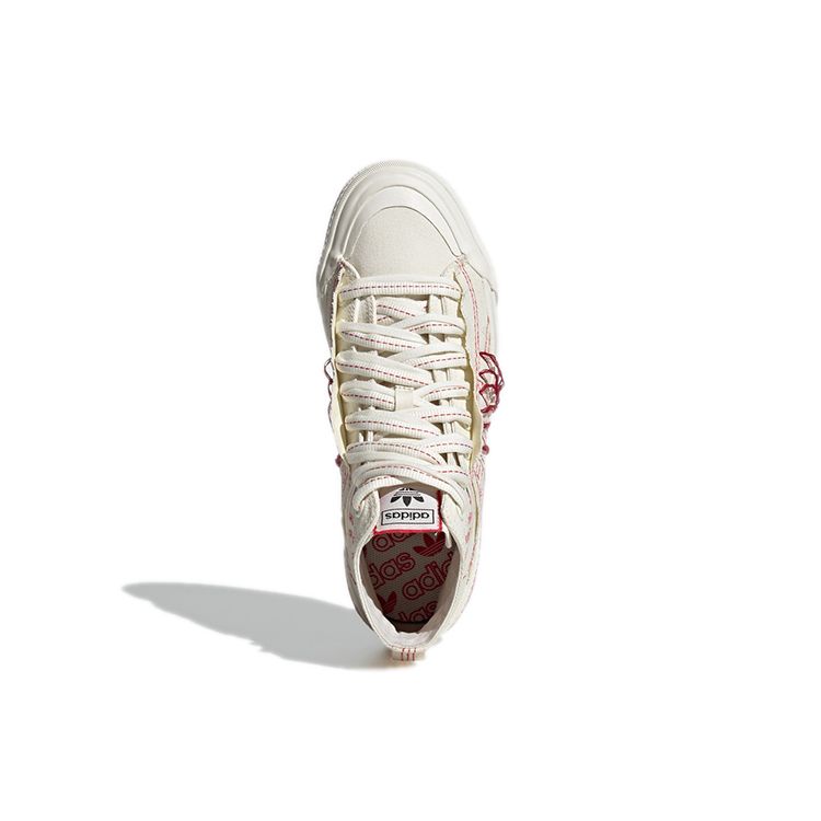 Adidas Originals Nizza Hi Dl Comfortable Non-Slip Durable Mid-Top Skate Shoes Unisex Skate Shoes Light-Red GX8534
