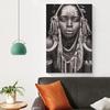 Black And White Artwork On Walls, African Fashion Pictures, Art Paintings of Aboriginal Civilizations Canvas Poster Wall Art Decor Print Picture